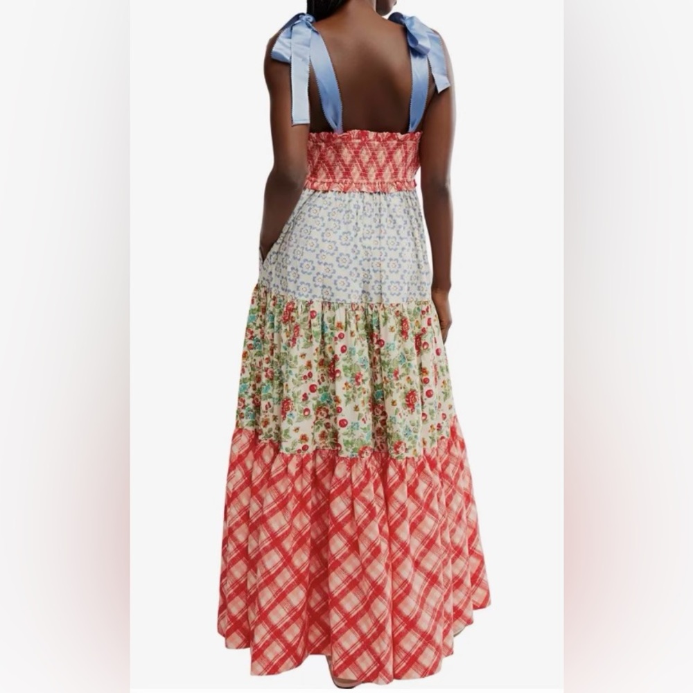 FREE PEOPLE Bluebell Mixed Print Cotton Maxi Dress - Picture 6 of 17